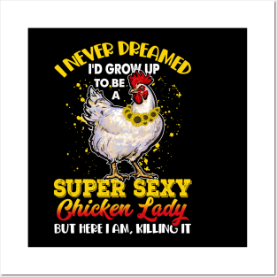 Funny Chicken, Sassy Chicken, Chicken Mom Posters and Art